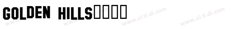 Golden Hills字体转换